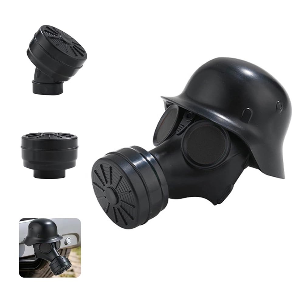 Abdeckung Anhängerkupplung individuelle, Einzigartige Gasmaske Design, Mit Austauschbare Lang-Kurz-Nase für 50 mm Kugelkopfkupplungen, Kugelkopf Abdeckung, Ahk Schutzkappe, Hänger Kupplung Kappe
