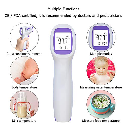 ALLRIER Non Contact Infrared Forehead Thermometer for Adults Temporal Thermometer Medical Digital Te - //coolthings.us