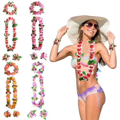 Collane Hawaiane E Fermacapelli - 36 Leis E 16 Clip Per Feste Tropicali E Luau - Foto 6