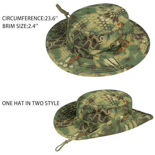 Image of Sun Hats for Men Women Boonie Hat Foldable Fishing Hat UPF 50+ Bucket Hat for Fishing Hiking Garden Safari Beach