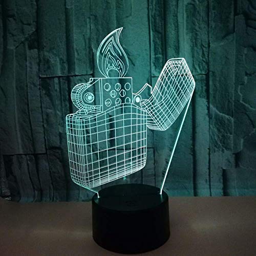 Preisvergleich Produktbild achtlicht 3D Nachtlicht Stromanbieter Feuerzeugsteuerung Kleinwerbeleuchte Bestes Geschenk USB Bestes Geschenk Schlafzimmer Dekoration 7 Farbwechsel Dekoration Geburtstag