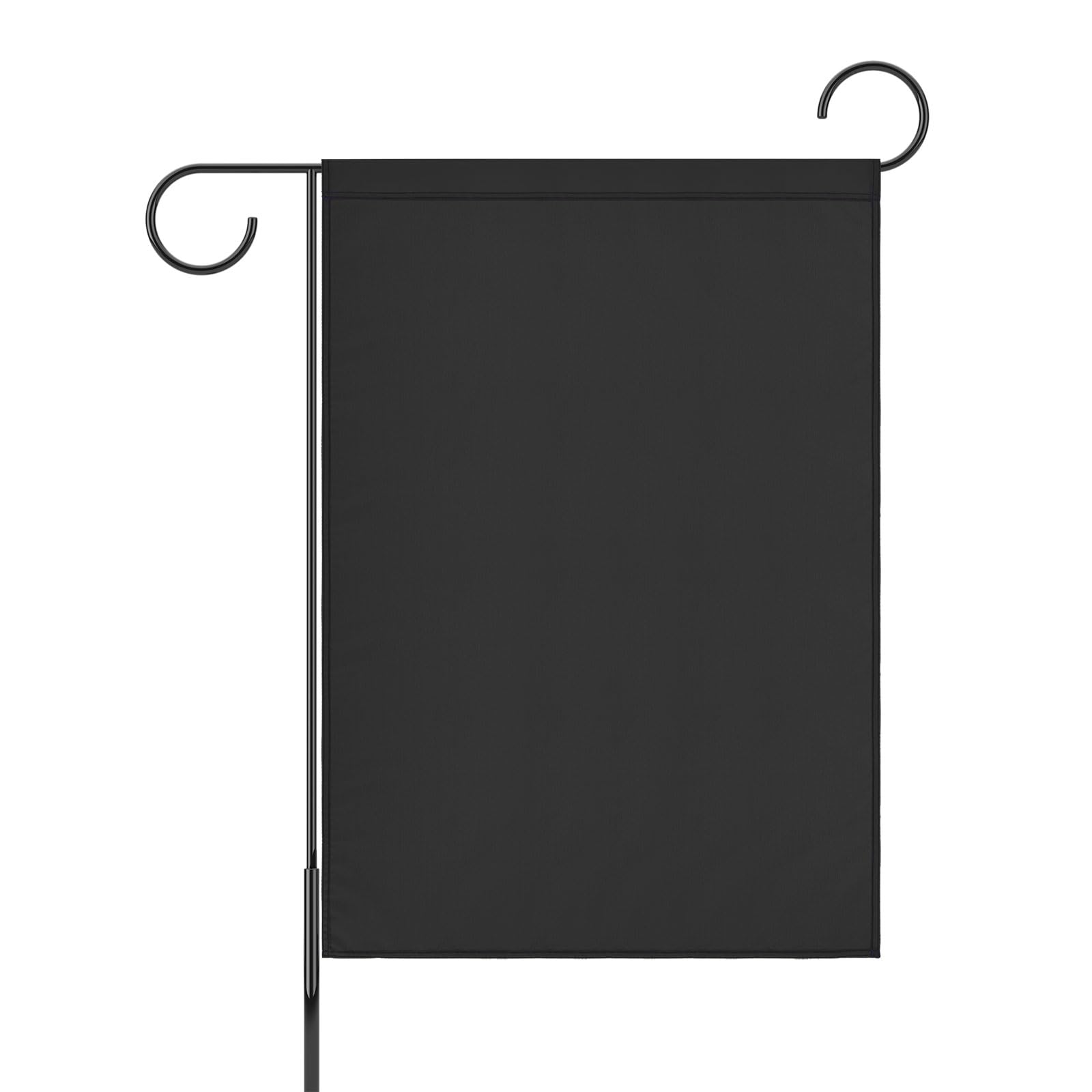 M METERXITY 1-Pack Garden Flag Solid Color Blank Flag 39x28in Black