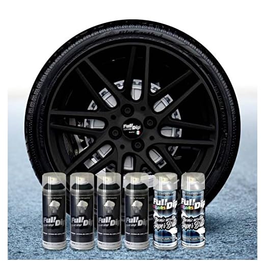 Sophisticauto Full Dip Packs Ahorro Llantas 6 Sprays Negro Brillo