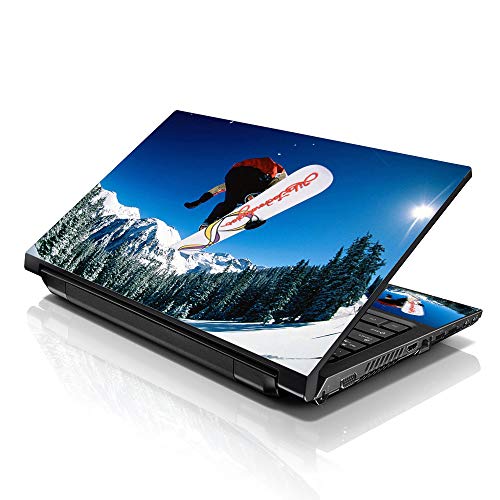 Image of LSS Laptop 15 15.6 Skin Cover with Colorful Snowboarder Pattern for HP Apple Asus Acer Compaq - Fits 13.3 inch 14 inch 15.6 inch 16 inch (2 Wrist Pads Free)