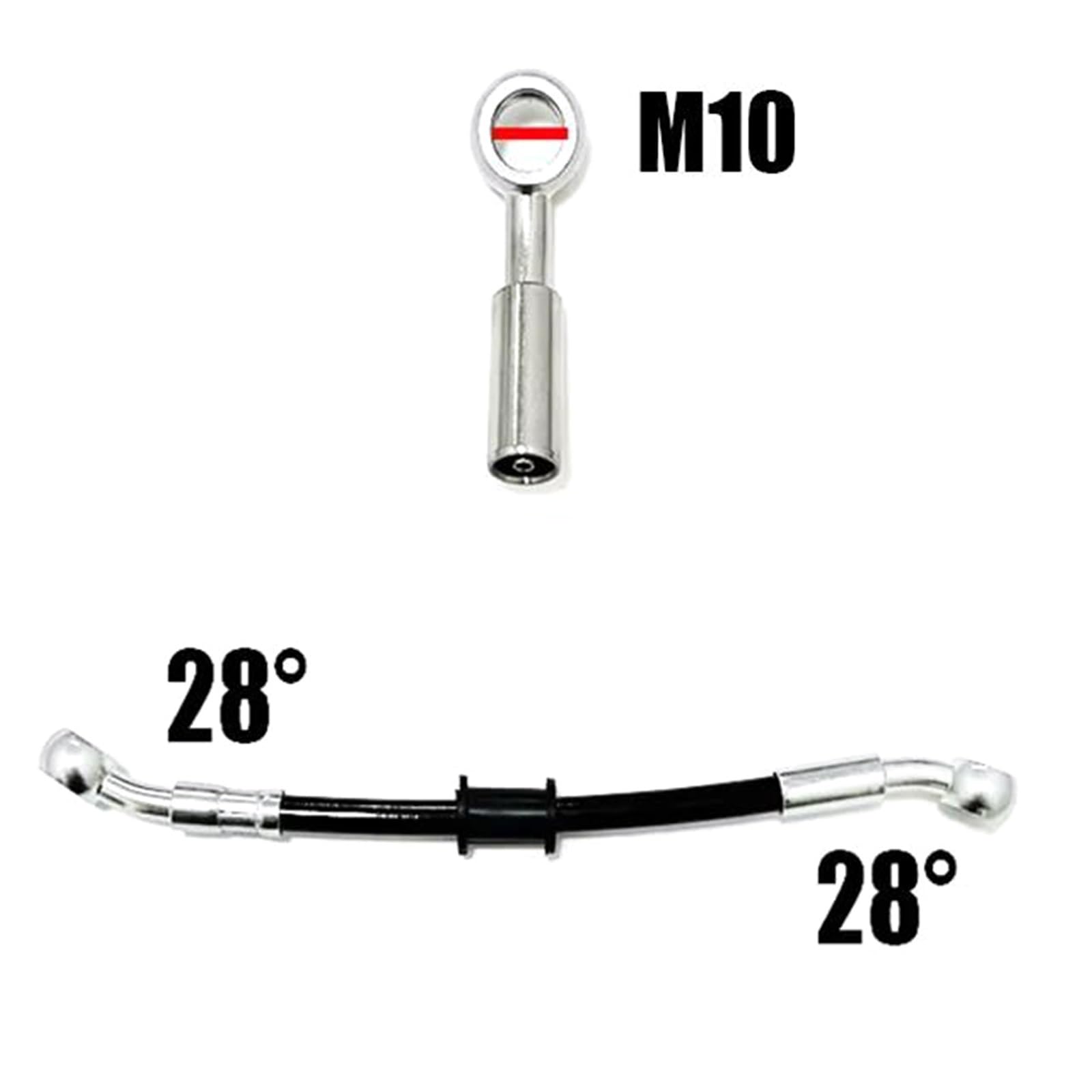 Moto Tubo freno 28°-28° Pompa Freno A Disco Anteriore E Posteriore Per Moto Frizione Tubo Flessibile Olio Idraulico In Acciaio Inossidabile Accessori 40cm-500cm | 330cm