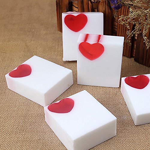 Heart Shaped Silicone Mold Tube Column Mold Handmade Soap Mold Candle Mold Chocolate/Cake/Mousse/Loaf Baking Tools By Eorta For Diy Craft Dessert Clay Party Decoration, White #TOP6