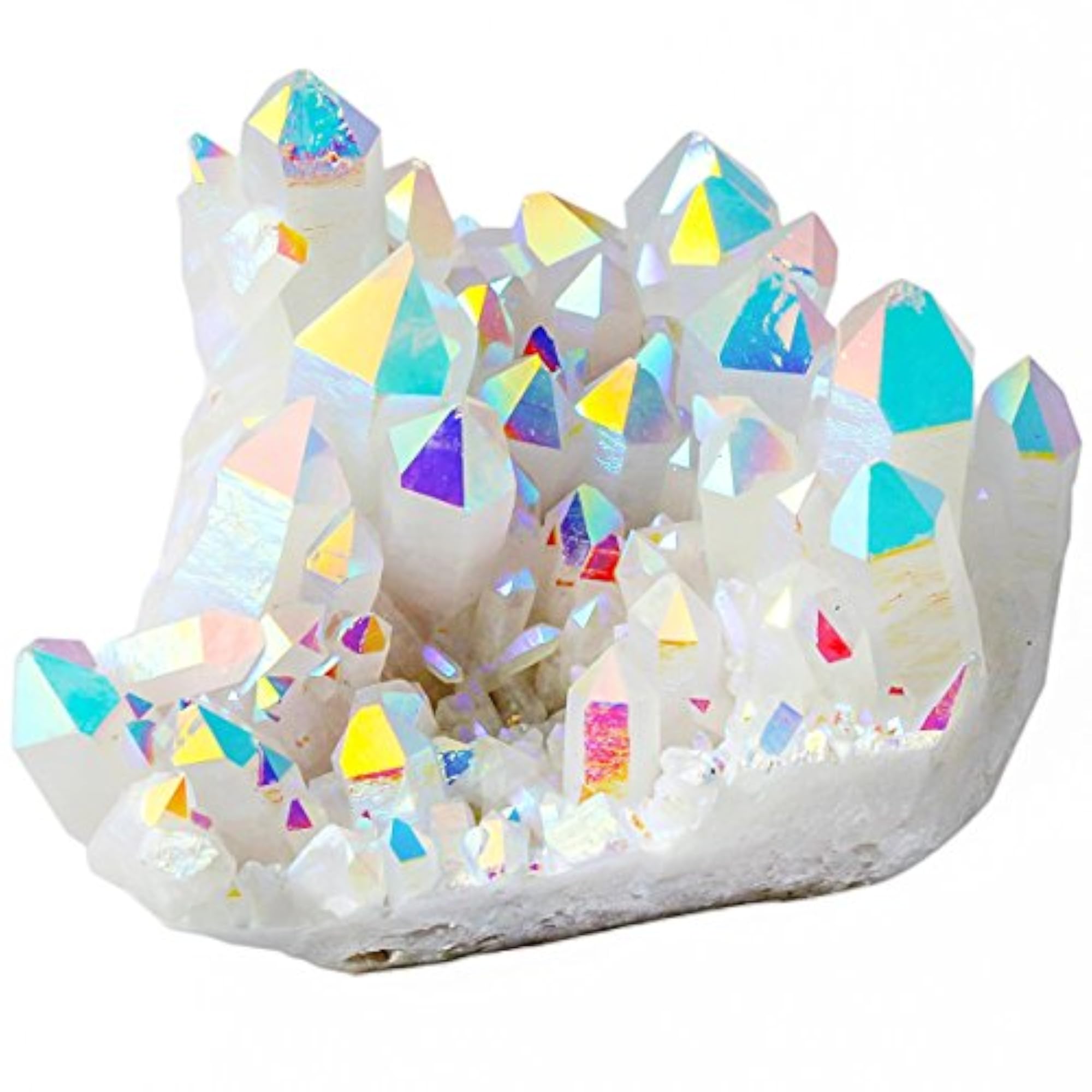 Healing Stone Titanium Coated AB Crystal Cluster Geode
