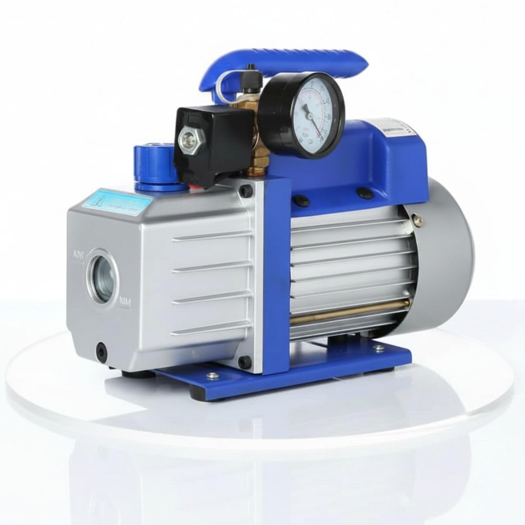 melko® Pompa a vuoto sotto pressione pompa con manometro Blu Potenza 71 L/min pompa con motore Modellismo