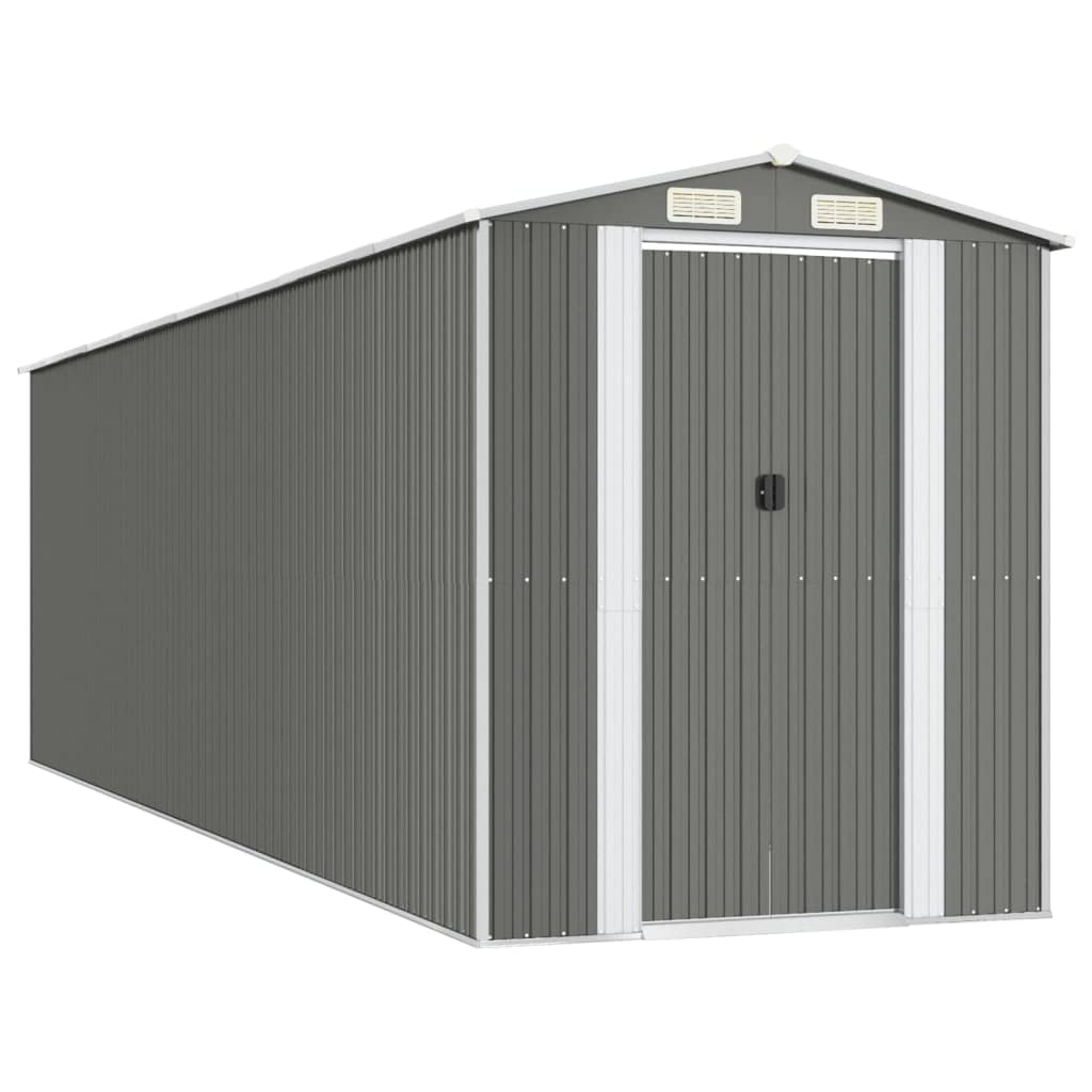 Générique Abri de Jardin Gris Clair 192x689x223 cm Acier galvanisé,Maison & Jardin,Pelouses & Jardins,Vie en extérieur,Structures extérieures,Cabanes & abris de Jardin,3147444