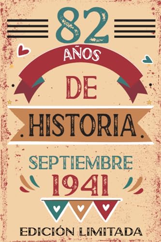 82 Años De Historia Septiembre 1941: Libro de visitas, cuaderno, 110 páginas de felicitaciones, idea de regalo, regalo Para la esposa, novia, mujer, La madre