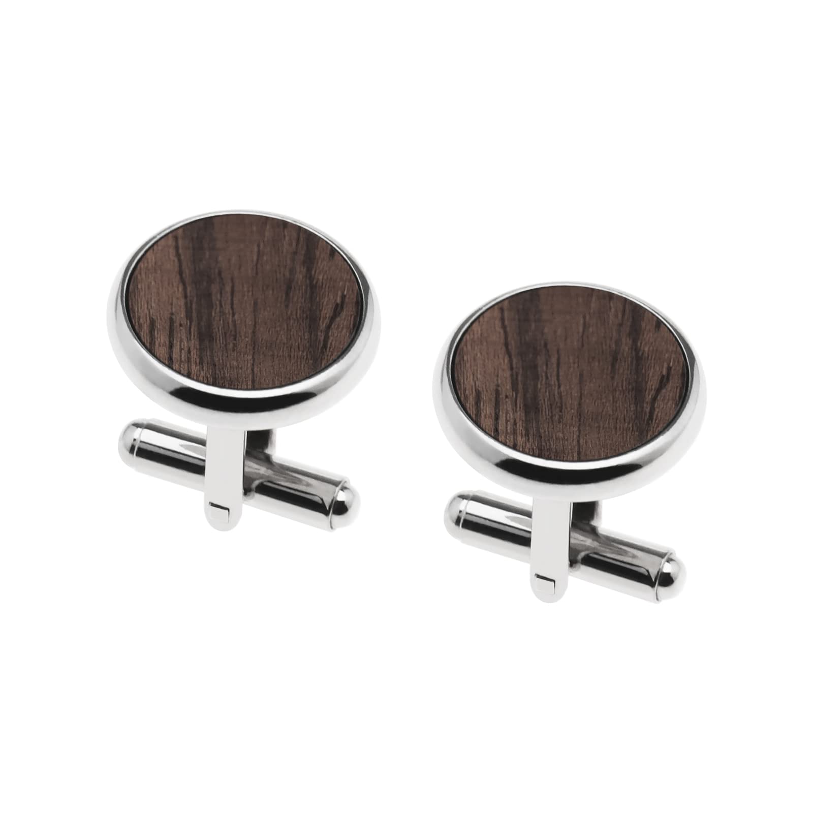 The Lord of the Tools 1 par de gemelos de madera natural a la moda clásica camisa gemelos manga brazalete enlace joyería delicado regalo para hombres padre novio ropa accesorios decoración