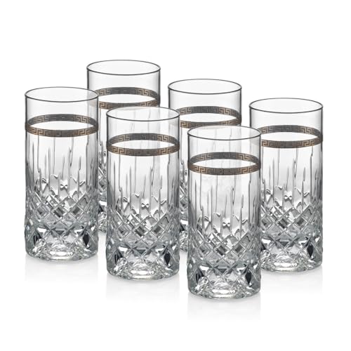 Gural Porselen Barok 6 Parça Su Bardağı Platin