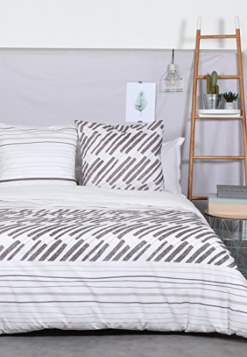 Comptoir des Tisseurs - Parure De Lit Ethnique 2 Personnes : Housse De Couette 240X220 Cm + 2 Taies d'oreiller 65X65 Cm 100% Coton Imprimée Tonic