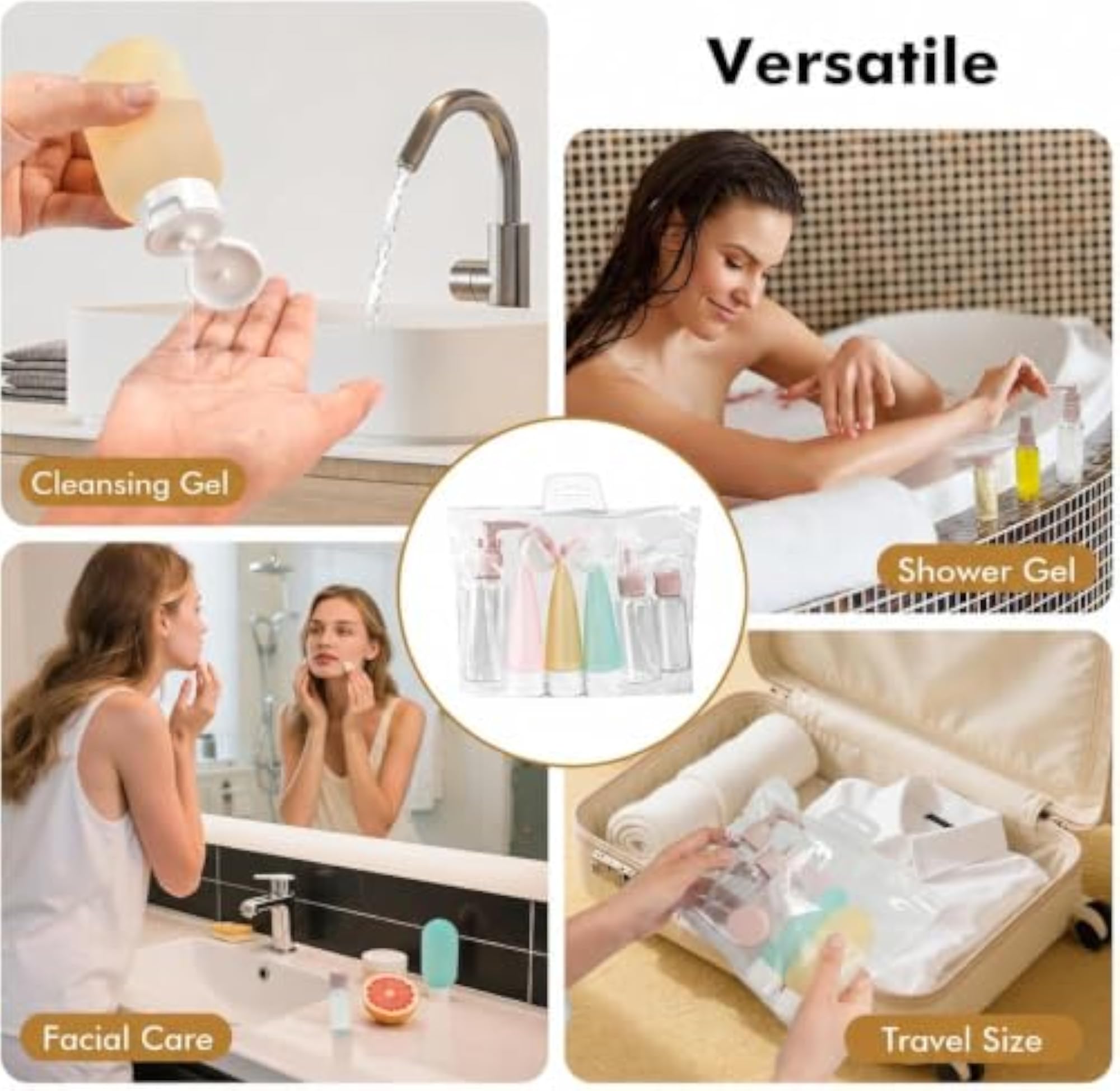 11pcs Travel Bottles Kit for Toiletries