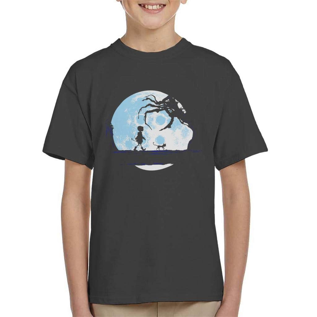 Cloud City 7 Perfect Moonwalk Coraline Kid's T-Shirt Charcoal