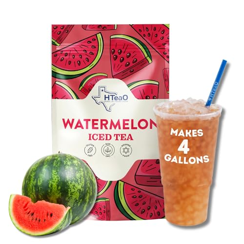 HTeaO Watermelon Iced Tea Bags – Makes 4 Gallons in 5 Minutes – Large Loaded Tea Sachets for Parties, Family Gatherings, & Groups – Texas-Style Ice Tea Packets for Quick Brew (8-Count)