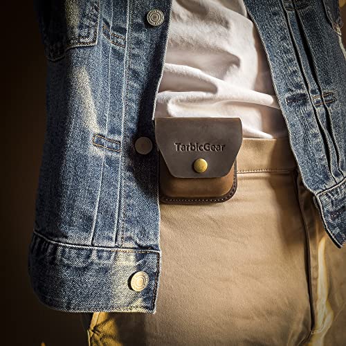 Tarbicgear Belt Clip Airpod Case, Universal Leather Belt Holster For Airpod Pro, Samsung Galaxy Buds And Beats Studio Buds, Real Leather Earphone Pouch For Belt #TOP3