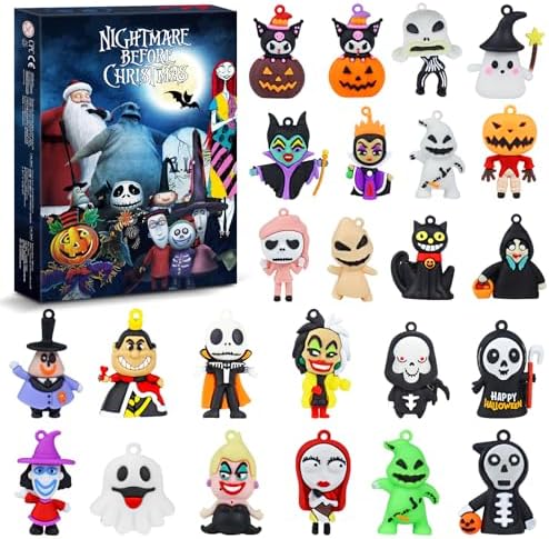 SWIND Halloween Advent Calendar 2025,Horror Figures Advent Calendar,Countdown Calendar with 24Pcs Collectible Doll Figures for Kids and Adults Gifts