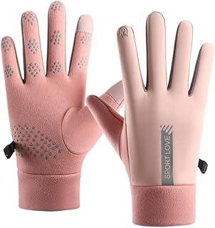 Guantes de invierno para mujer, de forro polar térmico, resistentes al frío, resistentes al viento, impermeables, cálidos, al aire libre, correr, esquí, guantes