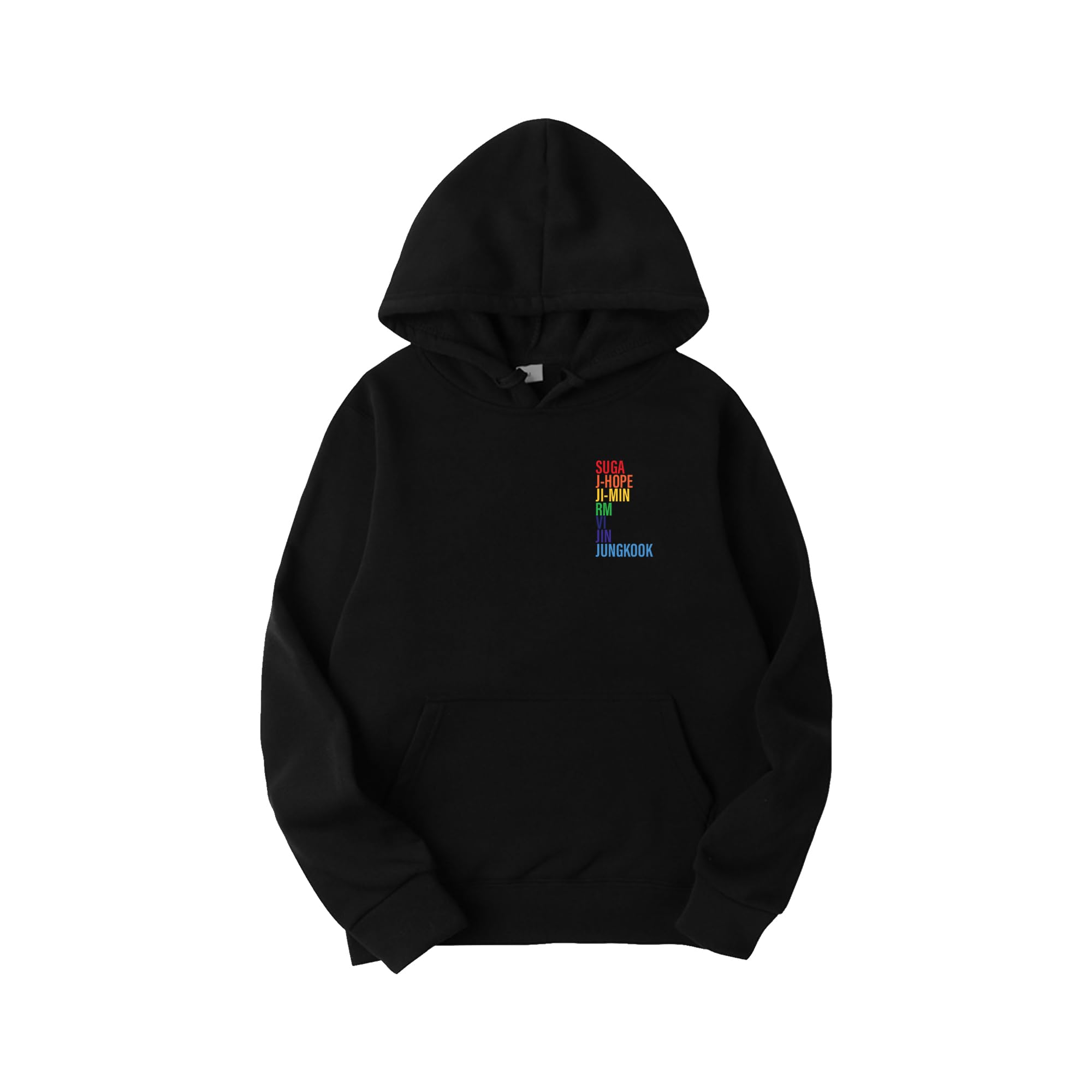 The Korhean StoreRainbow BTS Members Name Black Hood