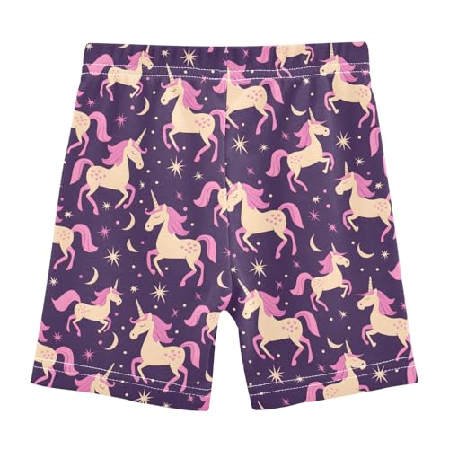 Magic Unicorn Pattern Girls Shorts Elastic Waist Sports Shorts Girls Leggings Pants for 4-10 Years2