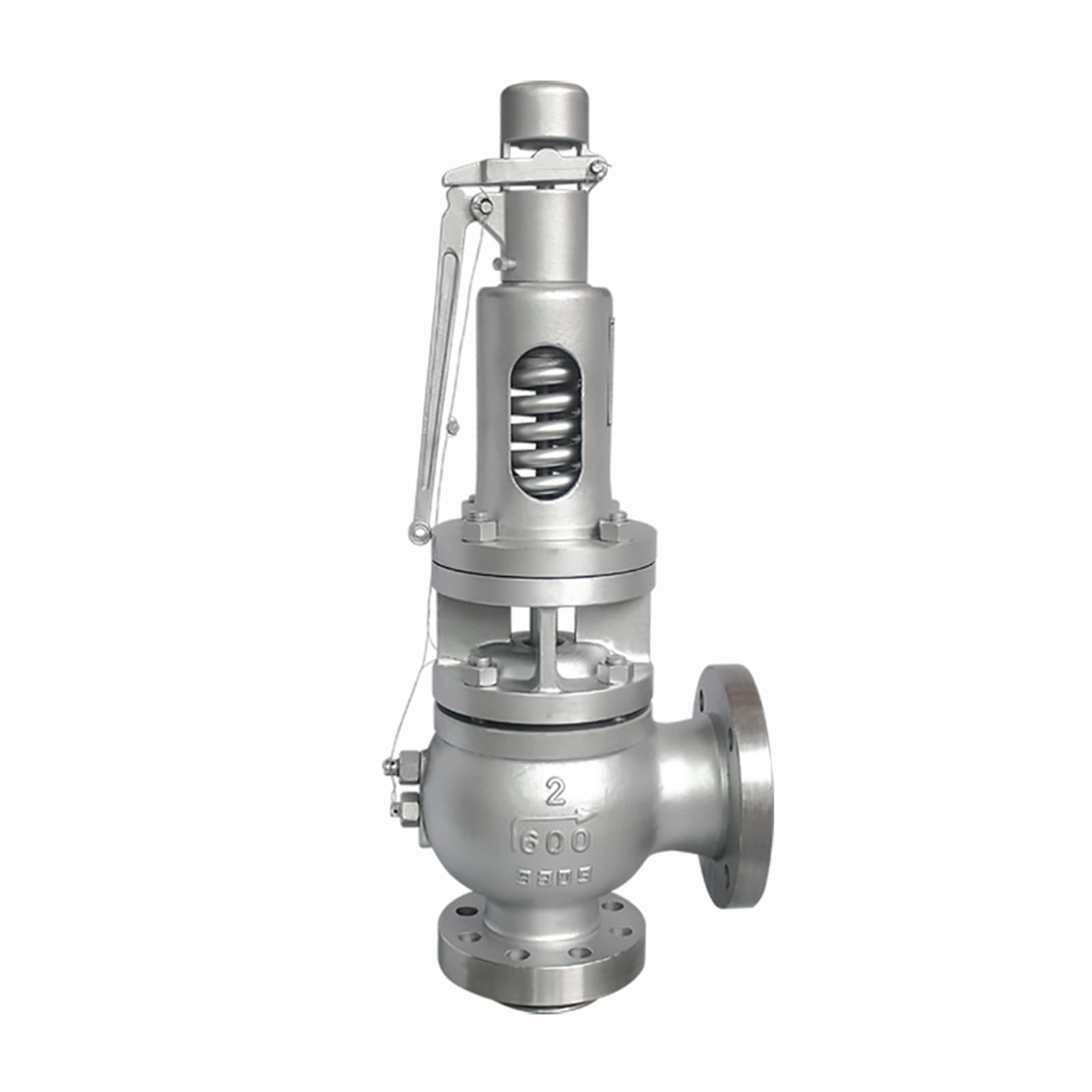 Belovek One Color Dn50 2 Inch Pn16 High Pressure Spring Loaded Full Lift Flange Type 304 Stainless Steel Steam Boiler Safety Valve