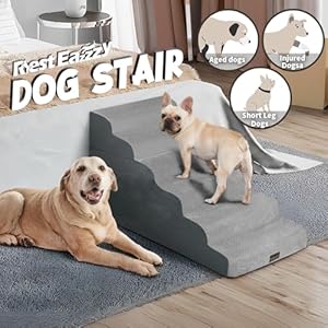   Dog-Stairs-Detachable-Pet-Stairs-with-Washable-Cover295-High-Foam-Dog-Ramp-for-Bed-Non-Slip-Pet-Steps-for-Small-Dogs-Cats-to-Get-on-High-Bed-Sofa-Couch6-Step-Gray