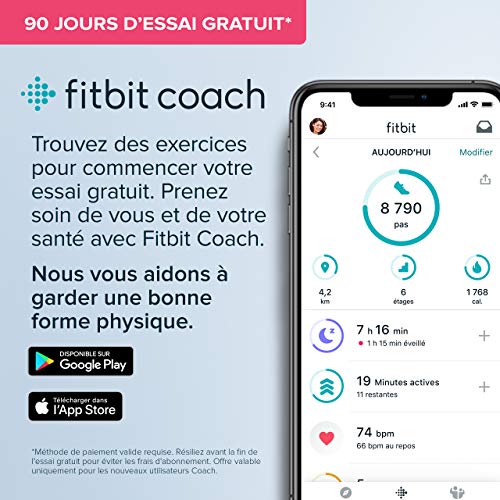 Montre Sport Fitbit Versa 2 Se Brume / Fumé Tissé - vue 9