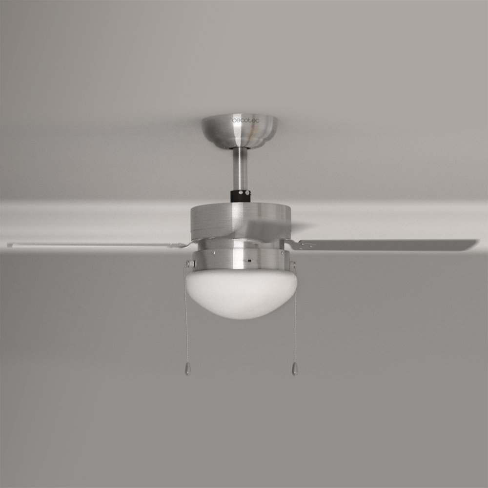 Cecotec Deckenventilator mit Licht EnergySilence Aero 450. 50 W, 4 Umkehrbare Flügel 42", Sommer- und Winter-Funktion, 3 Geschwindigkeiten auswählen, Stahl