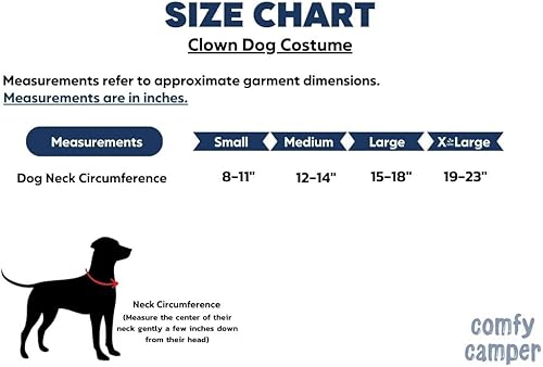 Miniatura 5 de ComfyCamper Disfraz de payaso bufón para perro pequeño, mediano y grande, cachorro, gato, gatito, disfraces lindos y accesorios de ropa  Collar para