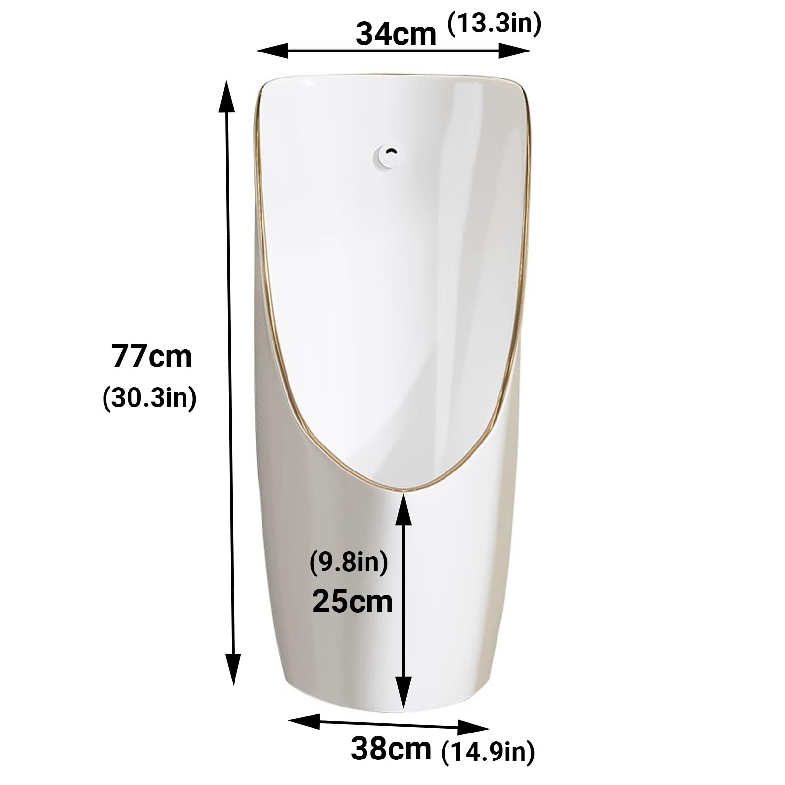 Orinal automático de pared para hombre con sensor, diseño antifugas, ideal para baños, hoteles, bares, baños públicos y al aire libre, uso nocturno