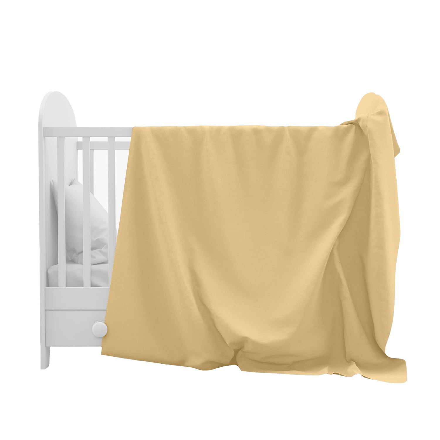 Wieg / kinderwagen hoeslaken | Rib melange zand