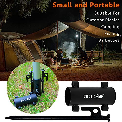 Jeebel Camp Awning Poles Holder Windproof Tarp Poles Fixed Holder 2 Set Awning Tent Rod Holder Stand Fit for Tarp Poles Less Than 1.3in - Thumbnail 2