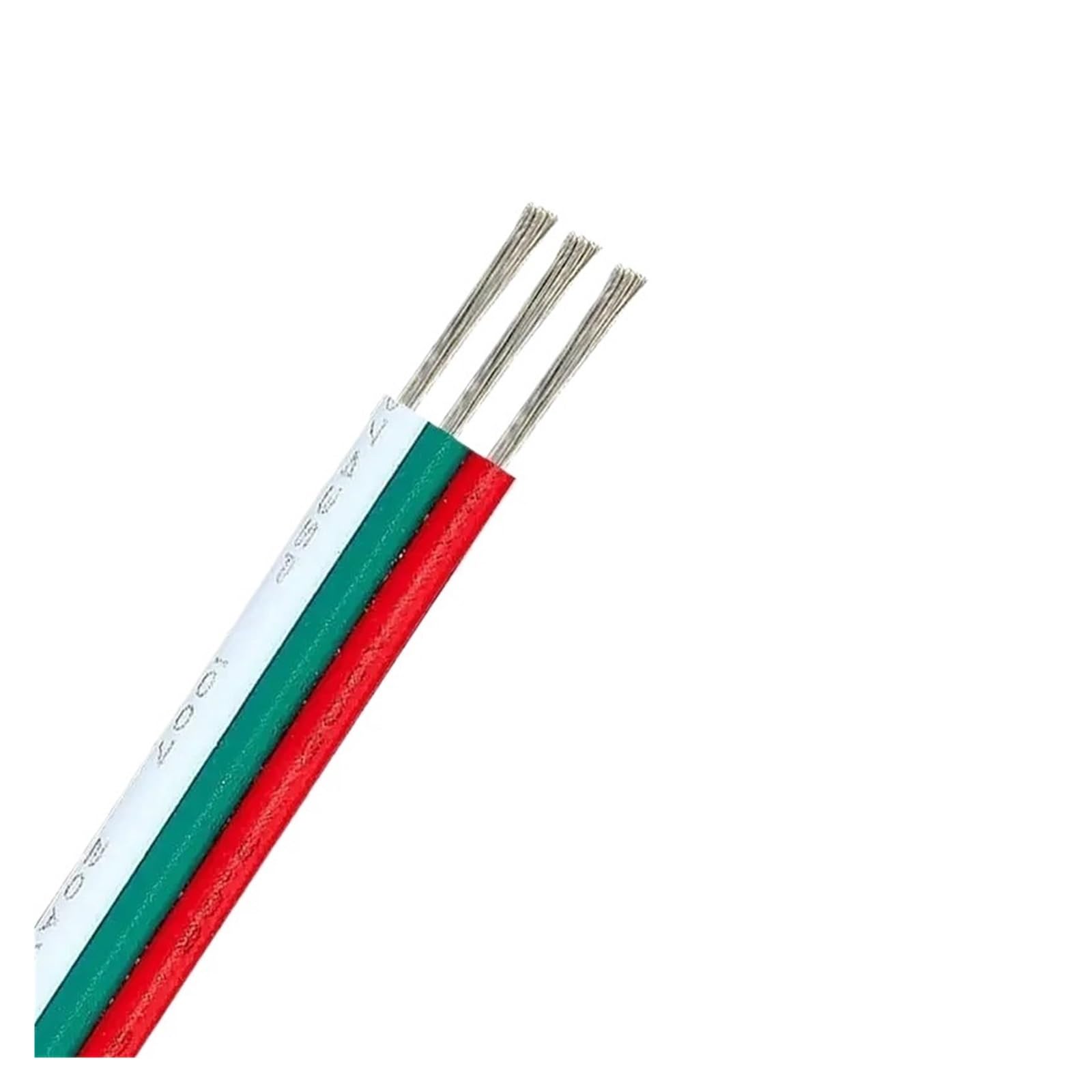 Cables eléctricos blancos de 3 pines, Cable LED cobre estañado, 18, 20, 22AWG, extensión Flexible PVC for tira luces WS2811 WS2812B(Color A,30m,22 AWG)
