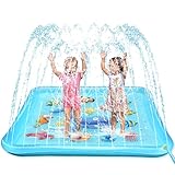 Growsland Splash Pad for Toddlers, Outdoor Sprinkler for Kids, 67' Summer Water Toys Inflatable Wading Baby Pool Fun Gifts for 3 4 5 6 7 8 9 Years Old Boy Girl Backyard Garden Lawn Outdoor Games