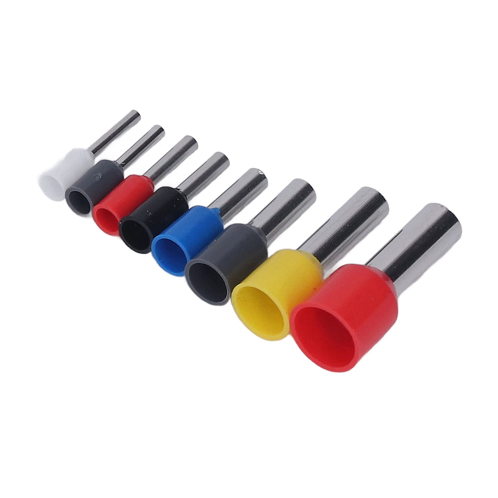SIXRUN Terminali a Pressare a Freddo, Puntalini per Cavi 1200 Pezzi 22-8 AWG in Rame, for Cablaggio Elettrico | Set da 8 Misure, Rame Stagnato e Isolamento in PVC, per Cablaggi Auto e Batterie