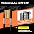 EvaStar 12.5FT Telescoping Ladder, Aluminum Lightweight Extension Ladder w/Hooks & Stabilizers, 330lbs Capacity Collapsible Ladders, Extension Telescopic Ladder for Home, Outdoor, RV - Orange & Black