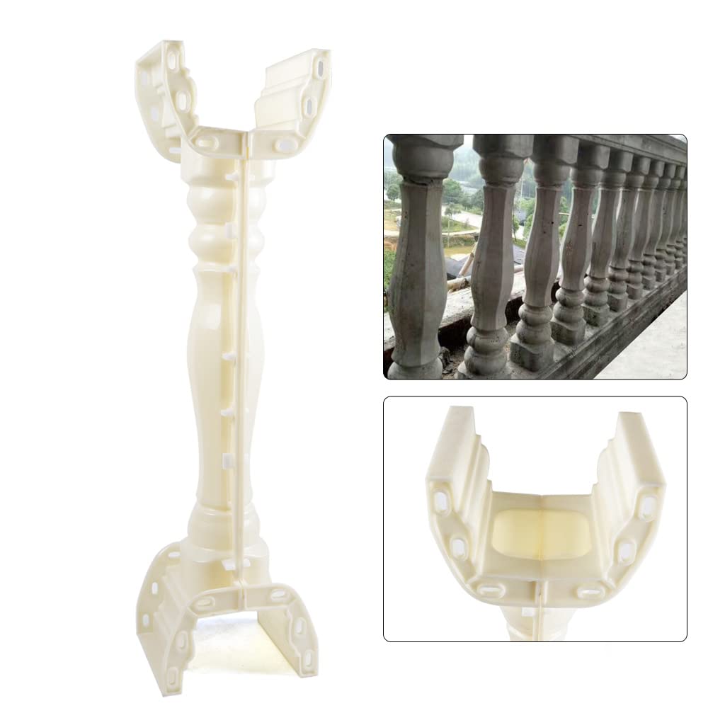 Molde de barandilla de plástico de 89 cm con columna romana para jardín, balcón, yeso, hormigón, barandilla de hormigón, molde para barandilla de cemento, barandilla de hormigón