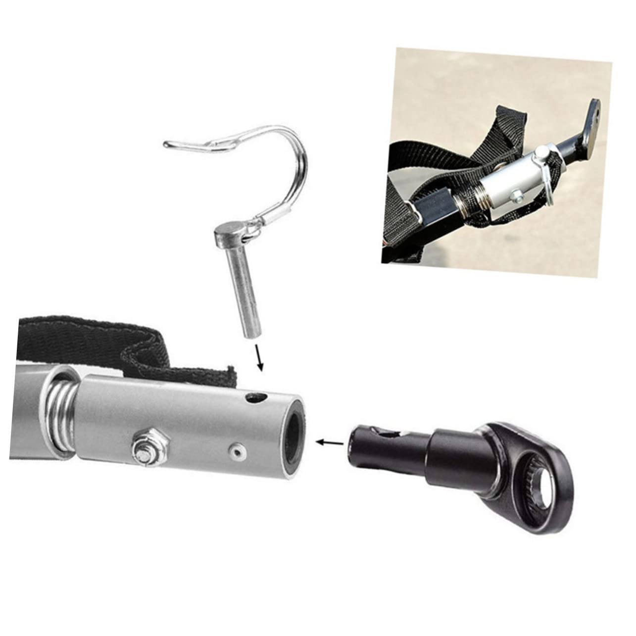 Gogogmee Bike Trailer Coupler Attachment Drawing Head Bike Hitch Traction Head for Bike Trailer Hitch Connector