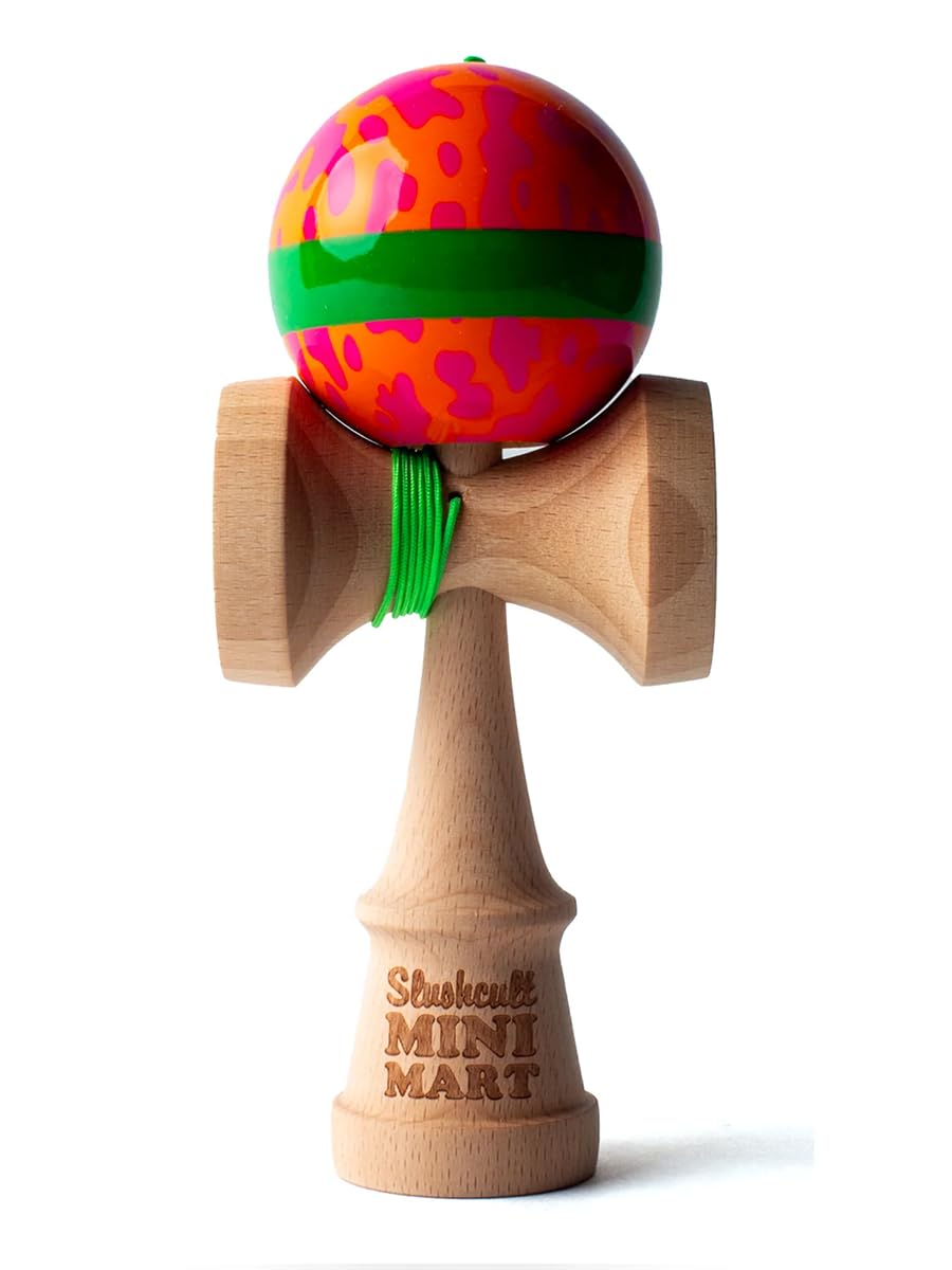 SLUSHCULTx Sweet Mini Kendama - Cow Camo Green Stripe, Small