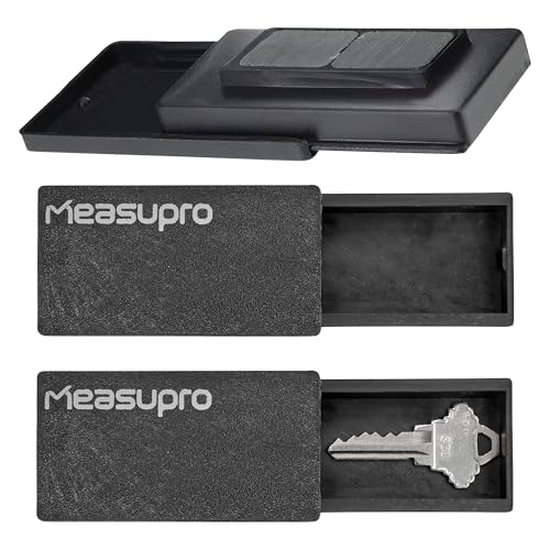 Image of Magnetic Key Holder for Car - 3 Pack - 1 Size - Car Key Hider & More - Strong Magnets - Rugged Black Plastic Cases
