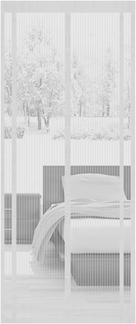 Sekey Fliegengitter Balkontür zuschneidbar – Magnet & selbstklebend, ohne Bohren | Insektenschutzvorhang für Balkon-, Terrassen- und Zimmertüren, 130x220 cm, Weiß