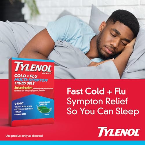 Tylenol Nighttime Cold & Flu Multi-Symptom Liquid Gels, 24 ct - image 3
