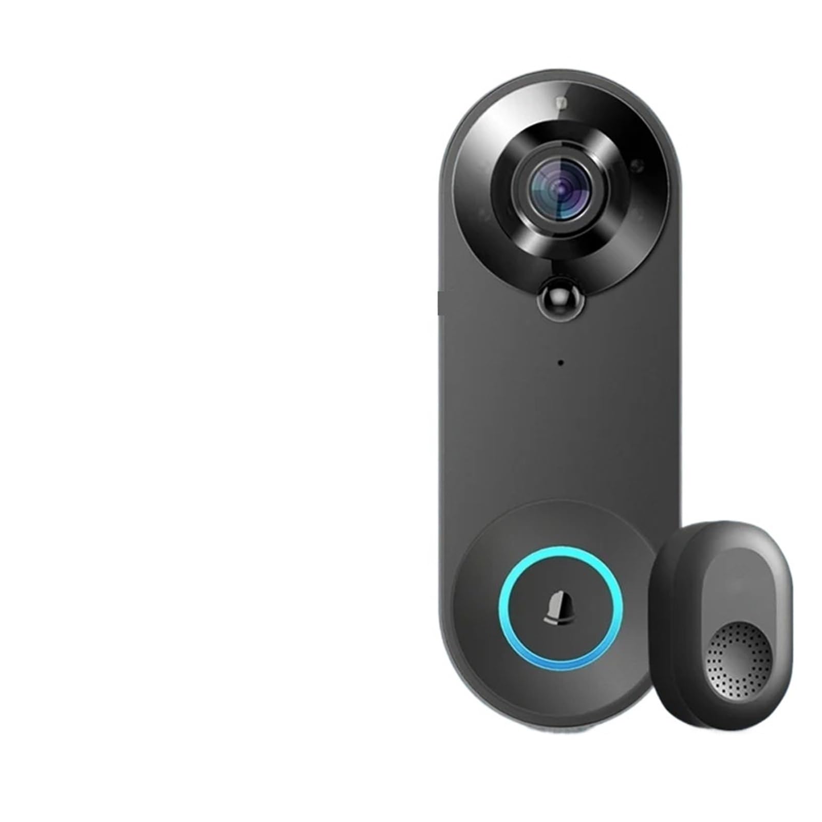 Timbre inalámbrico WiFi con videoportero y cámara de 2 MP for Seguridad de casa Inteligente. Vista Amplia