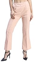Tokyo Talkies Women’s Flared Bootcut Trousers | Stretchable Trousers| Low-Rise