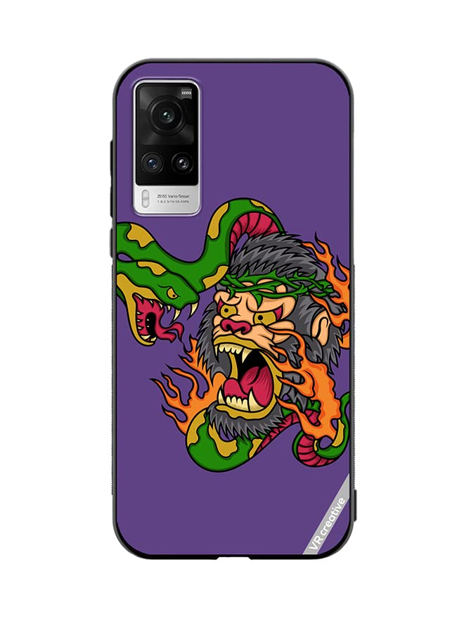 VR Creative Protective Case Cover For Vivo X60 Pro King Kong Vs Snake Design Multicolour