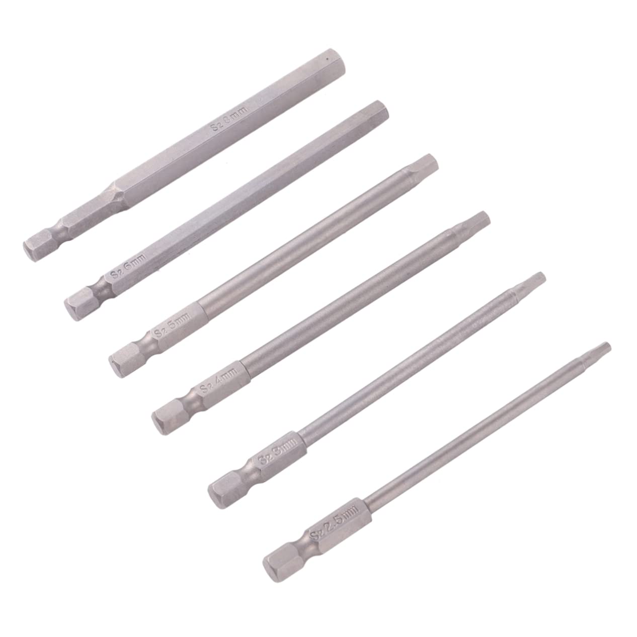 Operitacx 3 Set Punta Esagonale Estrattore A Vite Spogliato Magnetico Esagono Cacciavite Estrattore Di Bulloni Rotti Silver 6 Pezzi * 3