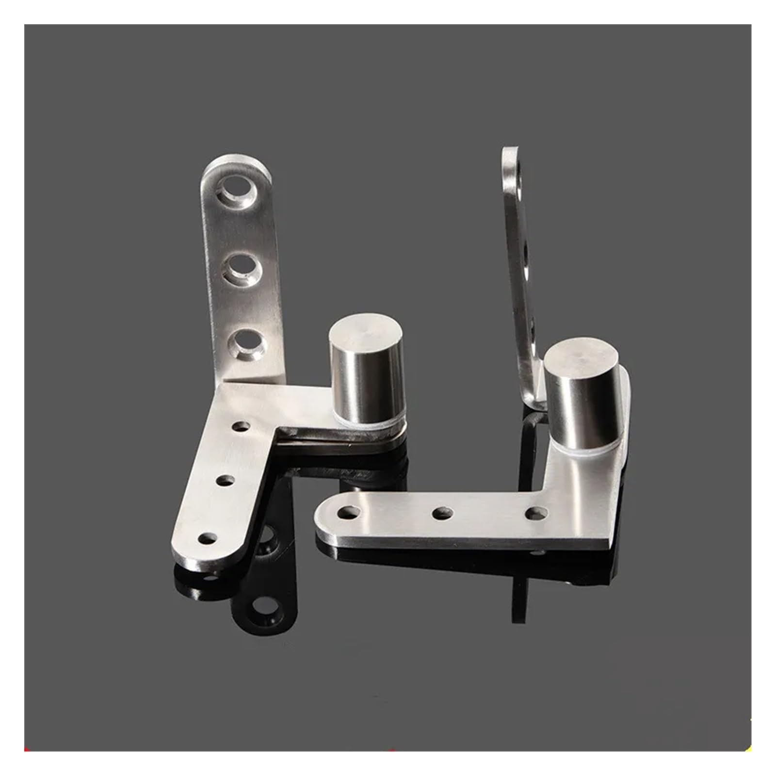 Bisagras, Bisagras de puerta giratorias de acero inoxidable Página Oculta Bisagra pivotante de alta resistencia Puertas Pestillos Bisagra ajustable hacia arriba y hacia abajo Muebles(80x50x5mm)