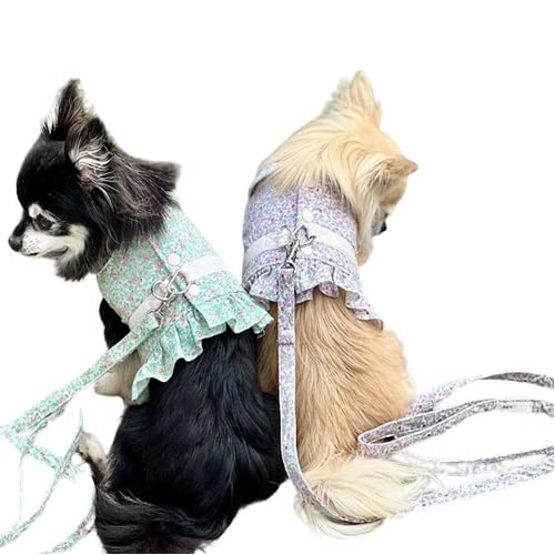 【kamakuradog 鎌倉ドッグ】チェック&フラワーリード 犬服 犬の服 ペット服 ドッグウェア (チェック×ベージュ)