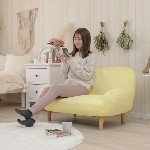 Amazon｜ロマンティックプリンセス くすみパステルカラーの肘付ソファ